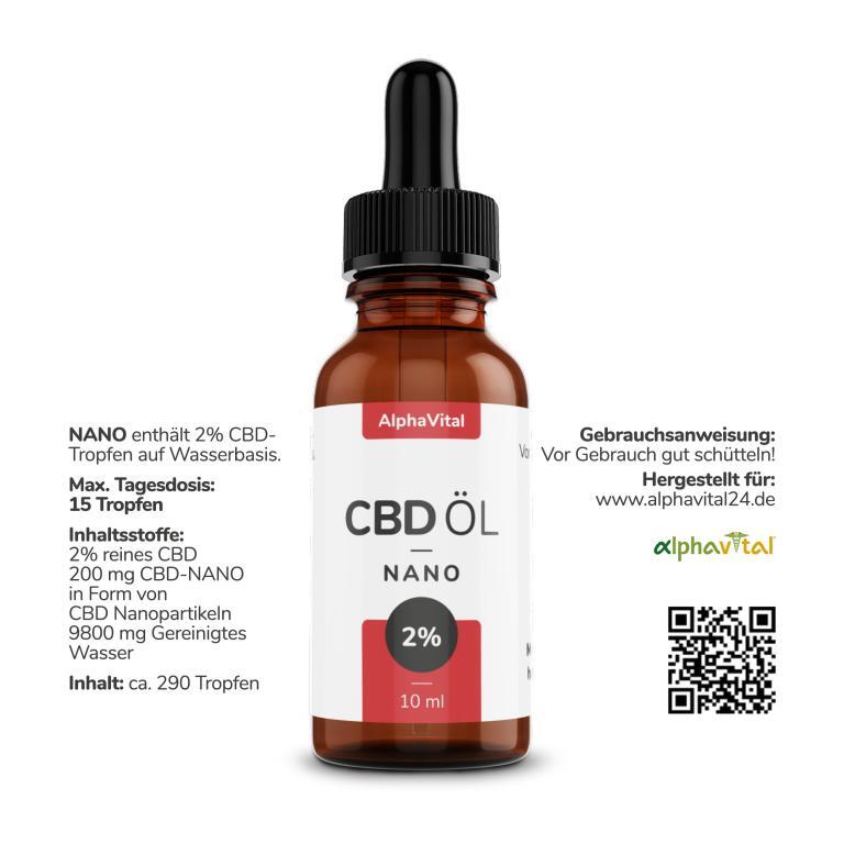 AlphaVital CBD Öl 25% Vollspektrum | enthält 2500 mg CBD (10 ml)