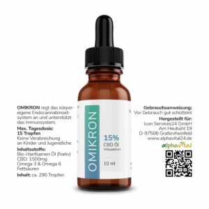 Omikron 5% CBD Öl Vollspektrum | 500mg CBD (10ml)